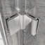 Portes de douche pivotantes, porte de douche battante pliante sans cadre l 30 po x H 72 po, verre trempé transparent de 1/4 po (6 mm), quincaillerie à finition chromée, installation réversible