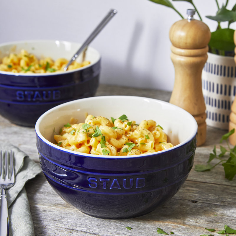 Staub Dark Blue Ceramic Microwave Safe Bowl Set