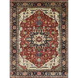 High-Quality Hand-Knotted Red And Blue Area Rug
