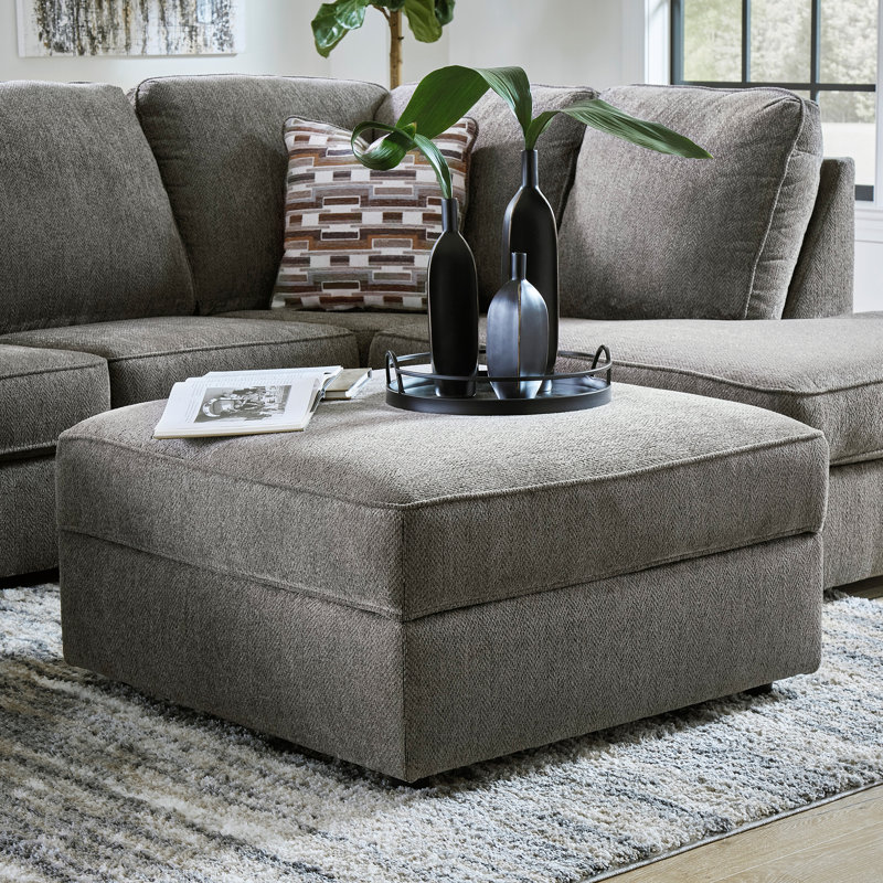 Orleanne Upholstered Ottoman, Gray