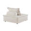 Chaise d'appoint capitonnée avec coussin de traversin en tissu massif 1pc