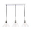 Manoel 3 - Light Kitchen Island Linear Pendant with Glass Accents-2029809200