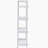 Smooth white four-layer open bookshelf