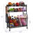Fitness and sports equipment storage rack, ball storage system with rolling wheels, yoga equipment storage system, suitable for home and commercial use.