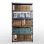 Étagère de rangement à 4 tablettes réglables en acier-1028754999