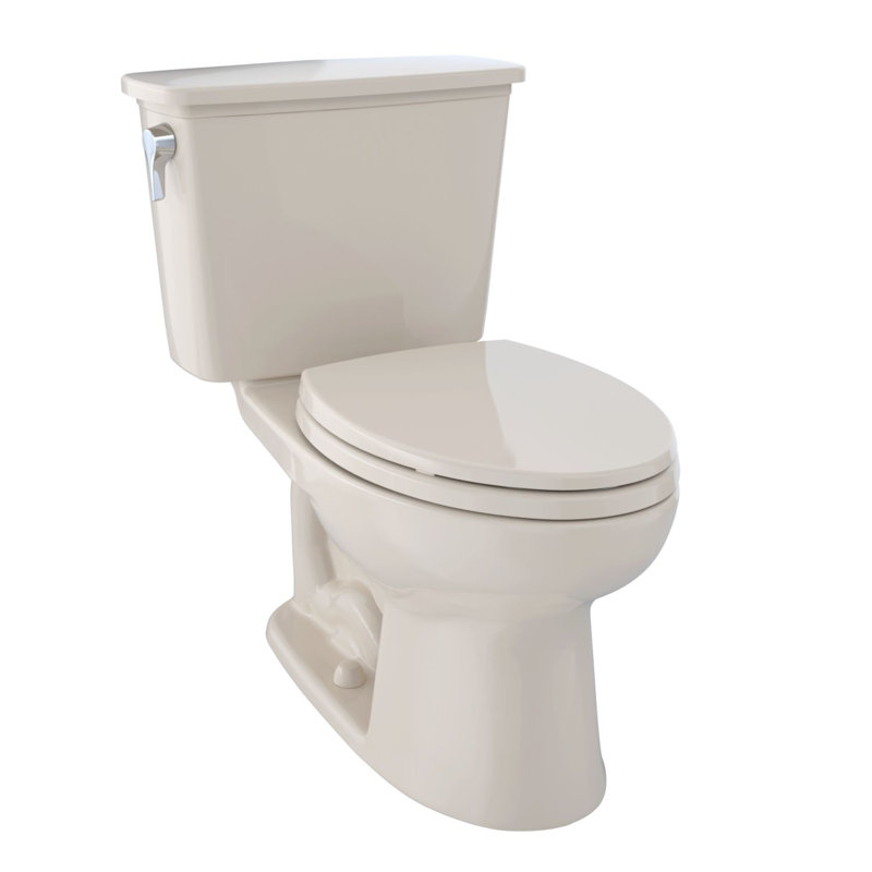 Toilette allongée deux pièces TOTO® Eco Drake®, Os, Côté gauche