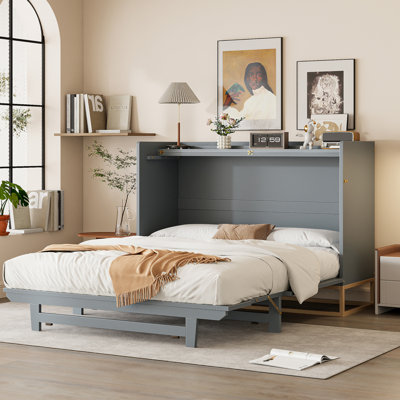 Lit escamotable avec pieds en fer, design moderne