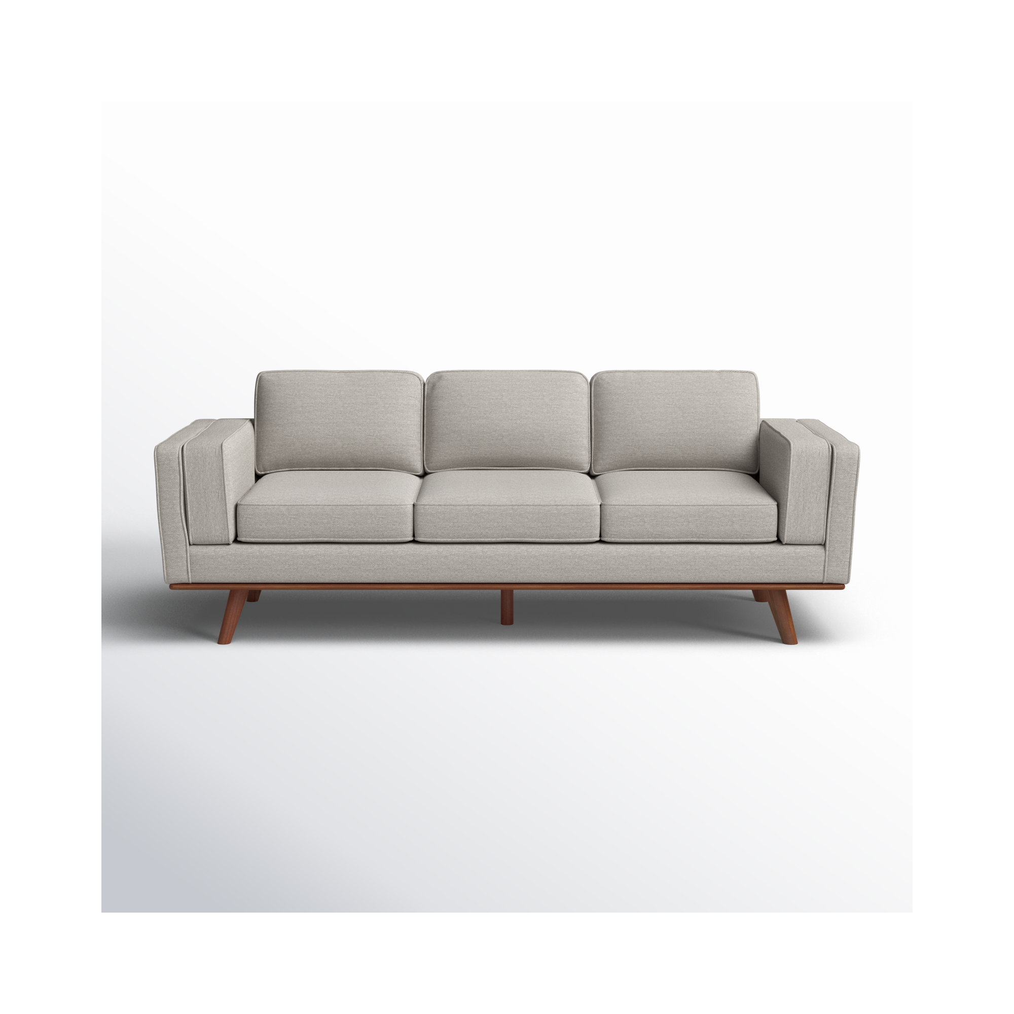 Estes 89.76'' Square Arm Sofa, Khaki