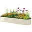Ensemble de jardin rectangulaire surélevé en métal en acier galvanisé blanc éclatant, 76,75 x 24,5 x 11,75 pouces, boîte à fleurs à base ouverte avec bordure de sécurité