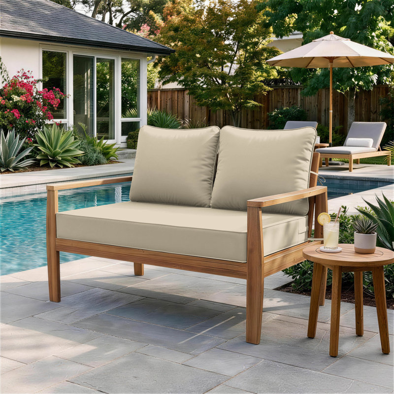 Ensemble de 3 coussins de remplacement de 5 po pour l'extérieur, Crème, crème