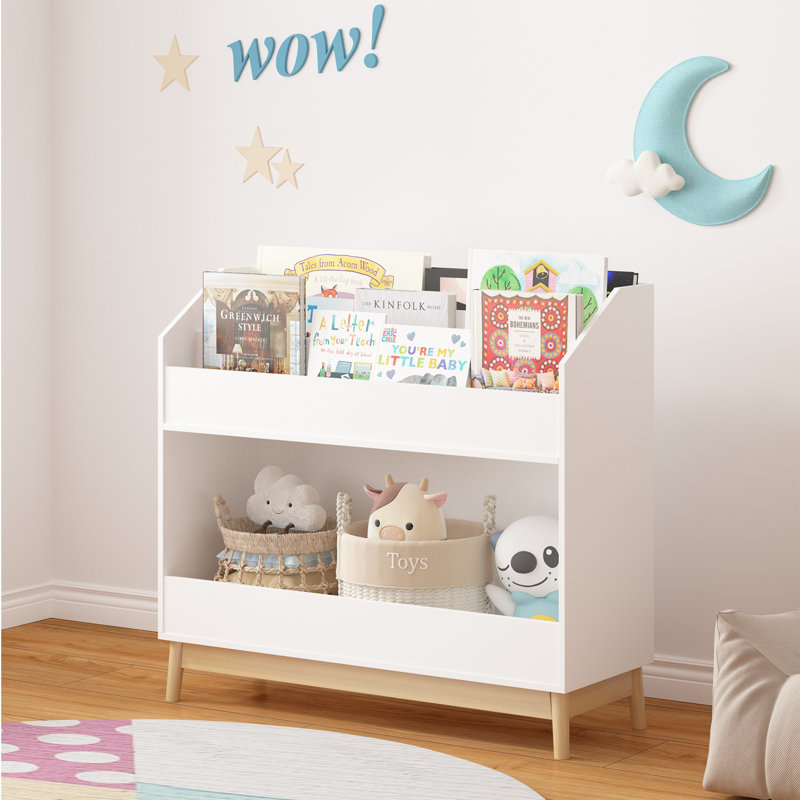 Présentoir à livres pour tout-petits avec rangement