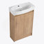 Meuble-lavabo autoportant de 23 po avec lavabo et portes à fermeture douce-125538931