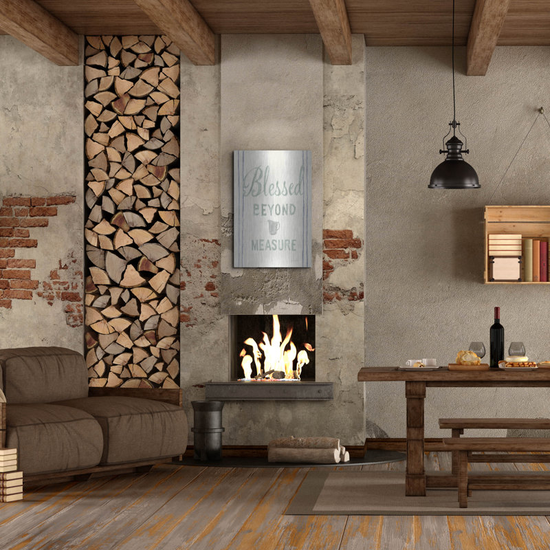 Art mural en métal Trinx «Floursack Kitchen 6 Seafoam Vertical» par Danhui Nai, H 36 po x l 36 po