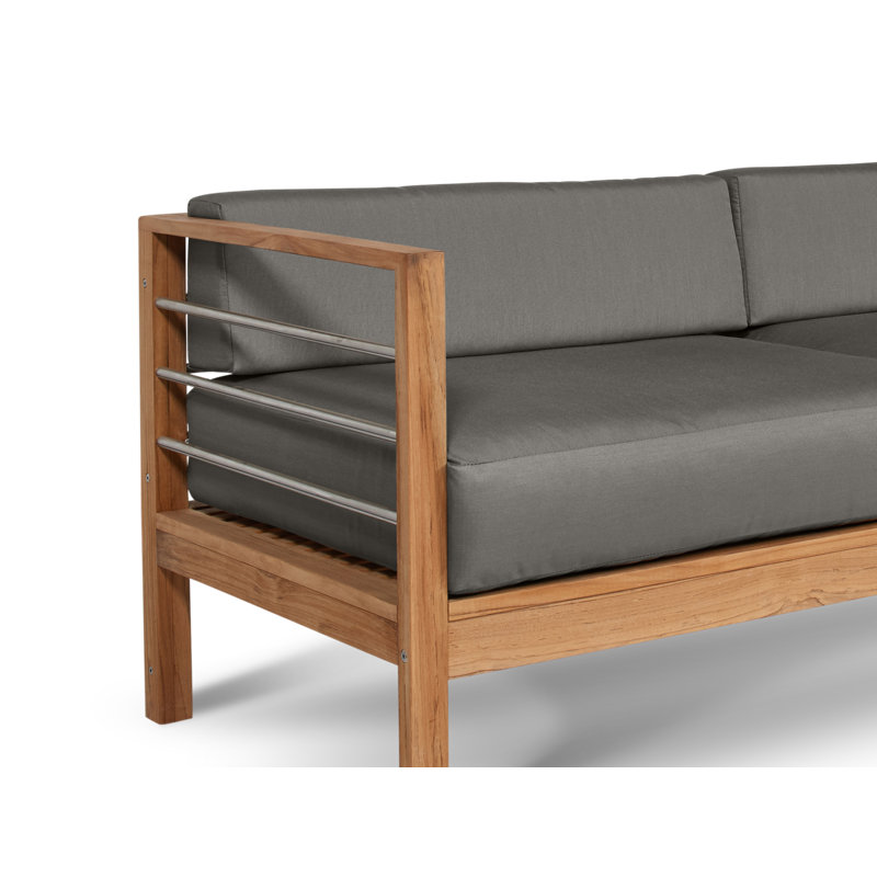 Soho Patio Sofa with Sunbrella Cushions, Canvas Charcoal Sunbrella® Canvas