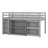 Twin Size  Loft Bed – Drawer Cabinet, Shelf Cabinet, Pull-Out Desk, Safety Guardrail & Ladder