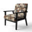 Chaise d'appoint florale Cobalt-6885877