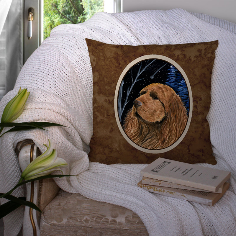 Coussin décoratif intérieur / extérieur Starry Night Sussex Spaniel