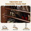 Armoire à chaussures rétro avec portes, armoires à chaussures étroites cachées-16945411