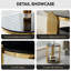 Table basse en verre trempé cannelé Modern Glam-1013692433