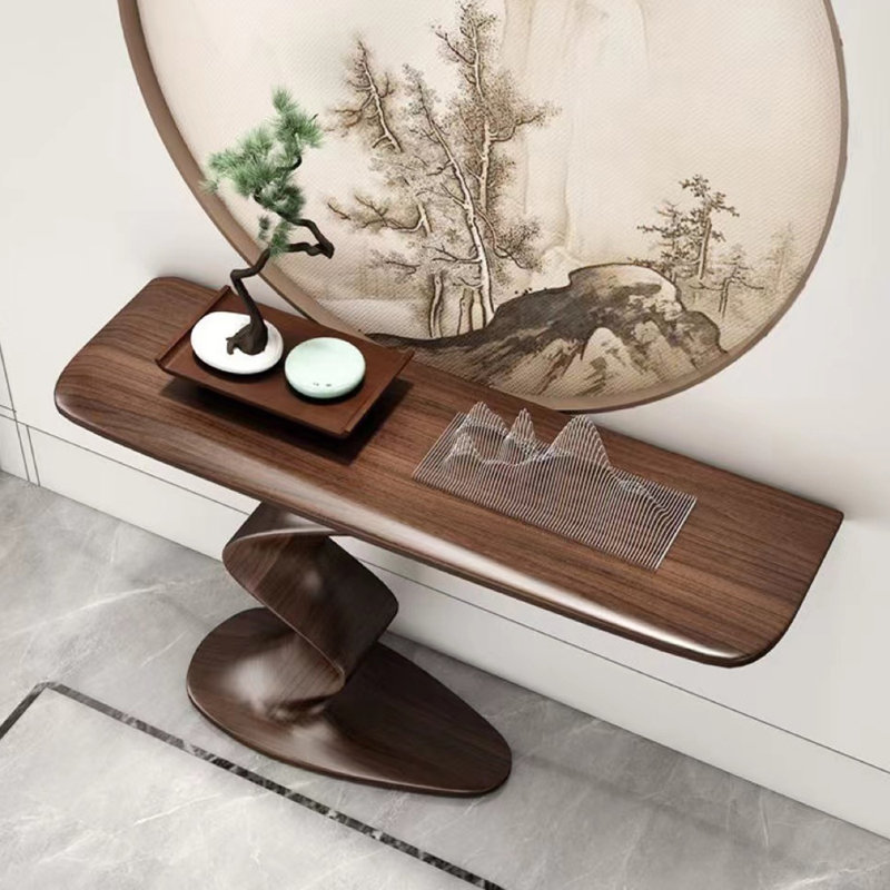 Table de véranda moderne et simple en bois massif, H 33,8 po x l 47,2 po x P 14,9 po