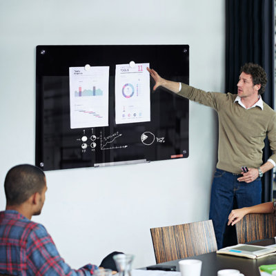 Wall Mounted Required Glass Magnetic Whiteboard