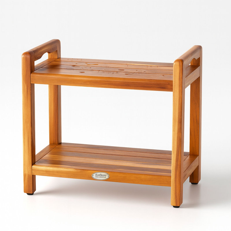 Banc de douche en teck Eleganto