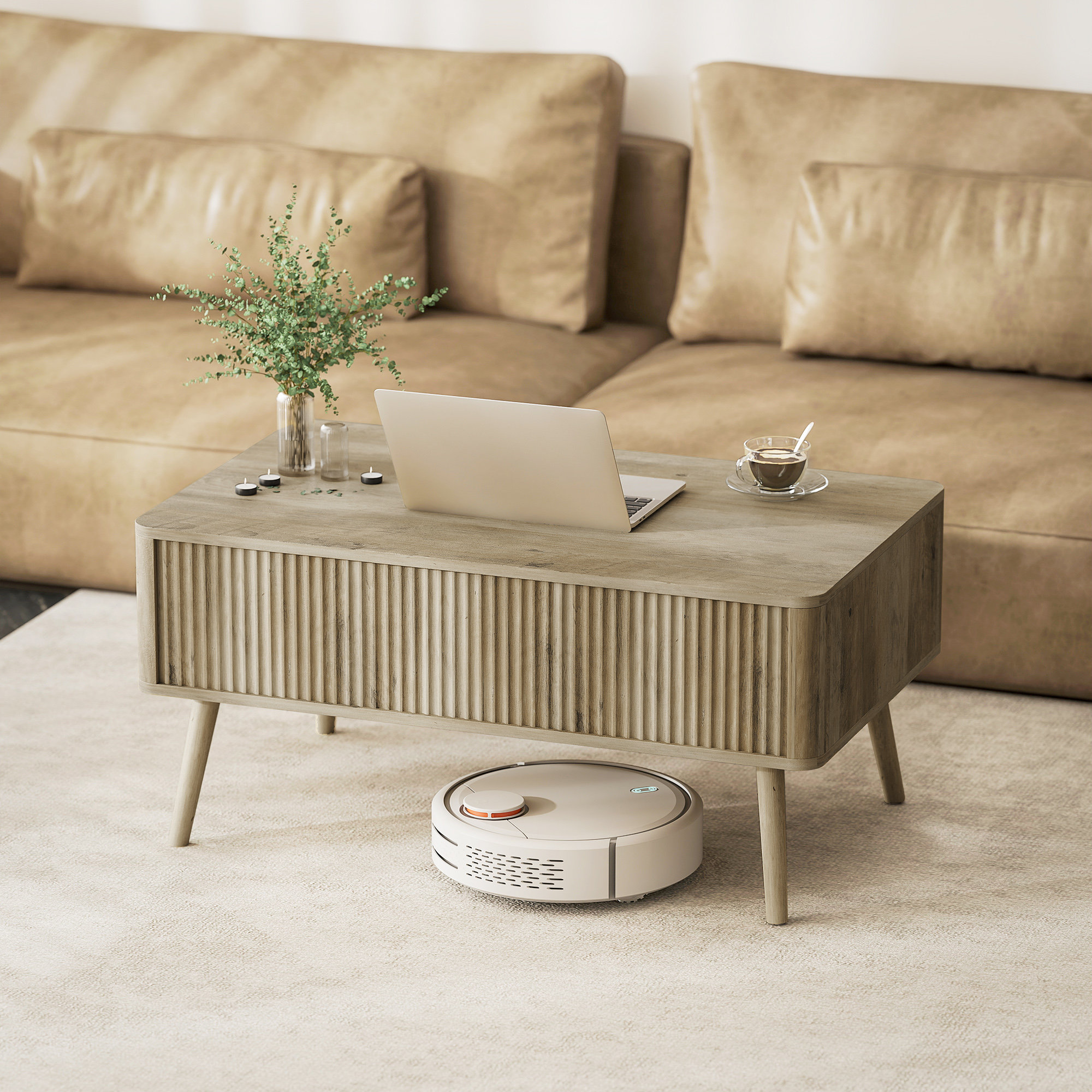 Ebern Designs Lift Top Coffee Table, Centre Table with Hidden ...