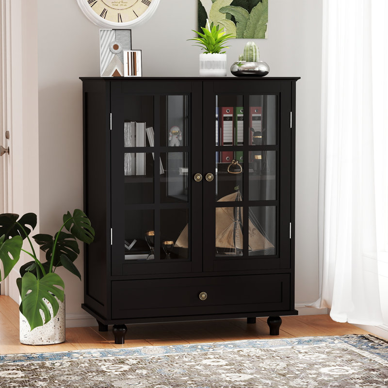 Minimalist black sideboard