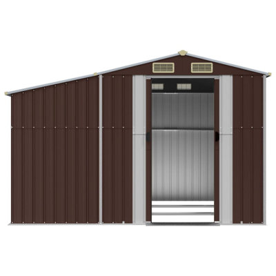 Brysin Garden Shed 277x279x179 cm Galvanised Steel