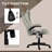 6 Point Vibrating Massage Office Chair With Heat, Velvet High Back Executive Office Chair With Reclining Backrest, Padded Armrests And Remote, Dark Green