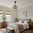 20'' Farmhouse Ceiling Fan With LED Light and Remote, Reversible Fan Blades and Rattan Shade for Bedroom Living Room