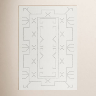 Cobblefield Cream Gray Geometric Outdoor Rug