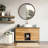 Solid Wood Frame Round Wall Mirror