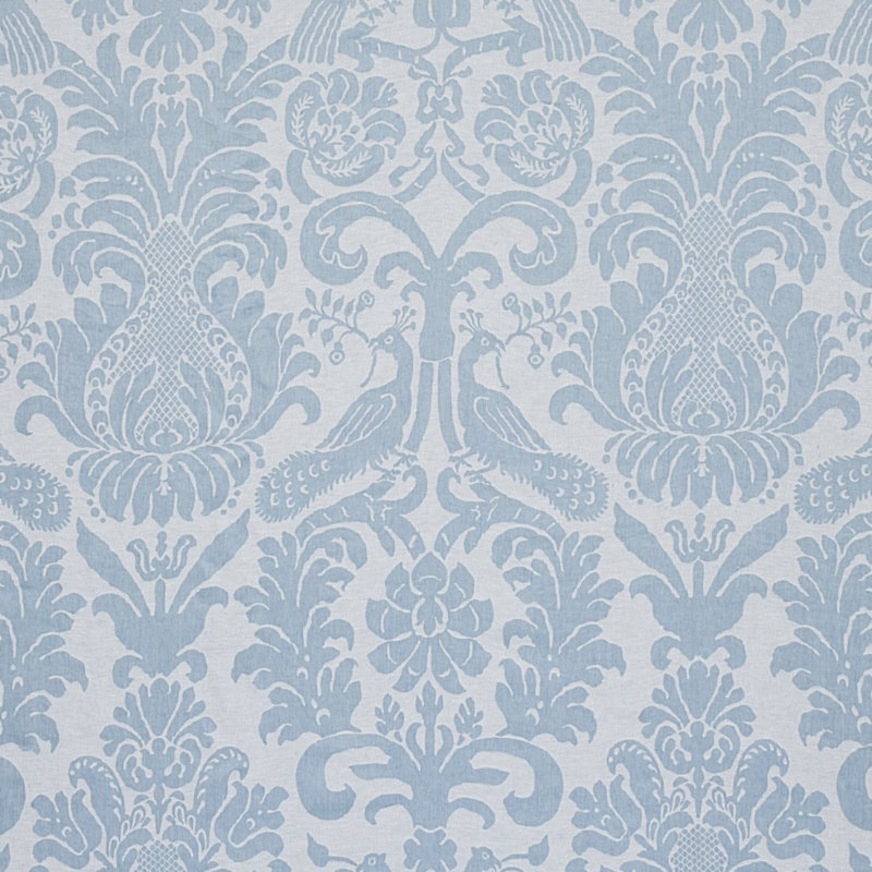 Tissu damassé Anna, Bleu pâle