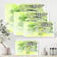 Étang abstrait vert et jaune - Peinture sur toile-59724897-59780268