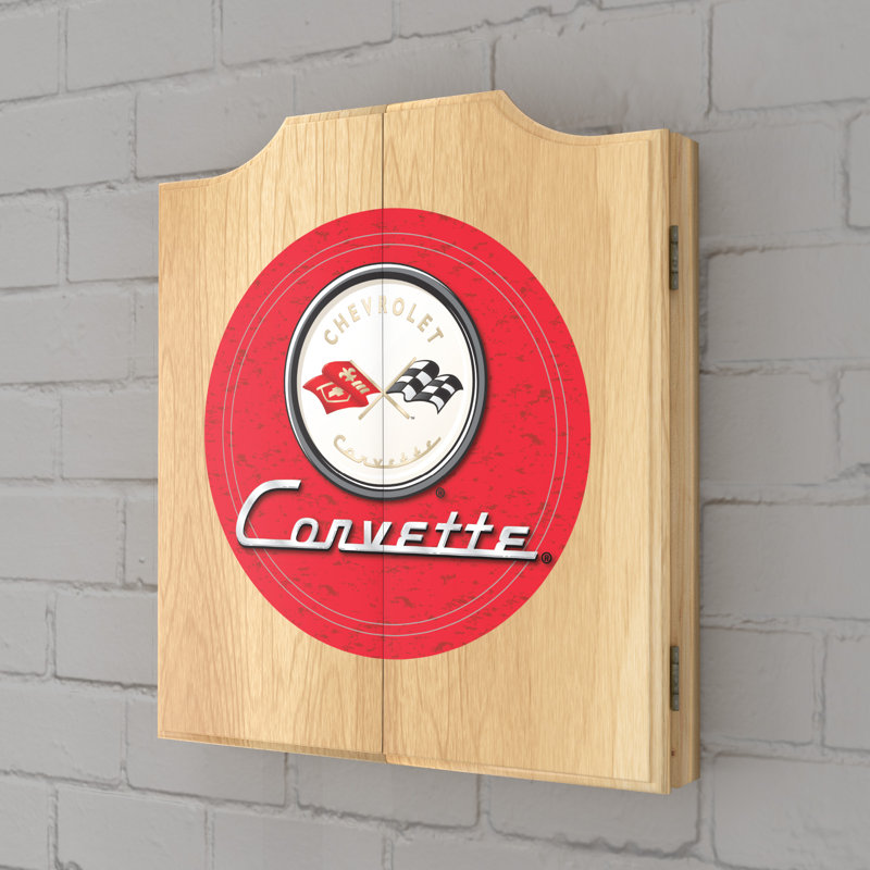 Armoire de jeu de fléchettes rouge corvette