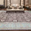 Tapis brun et vert de haute qualité noué à la main