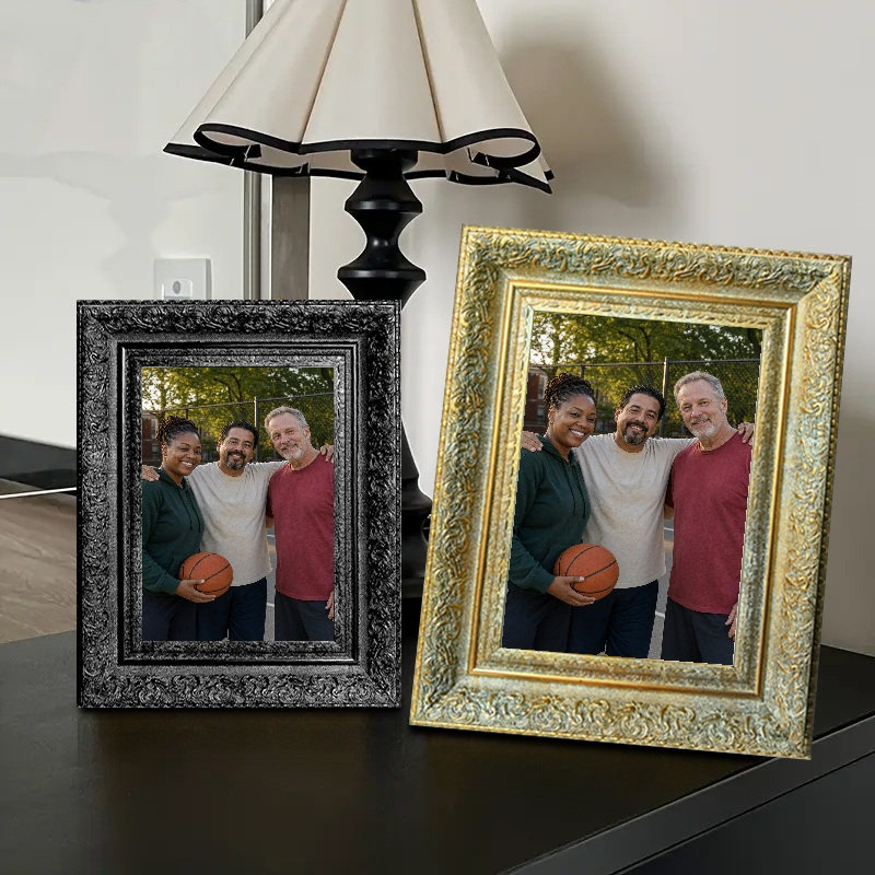 Cadre photo 3 pièces 8 "x 10" avec plexiglas en or antique