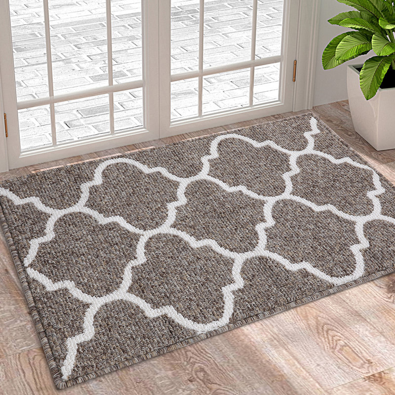 Paillasson antidérapant pour l'intérieur et l'extérieur, Kaki, L 32 po x L 48 po