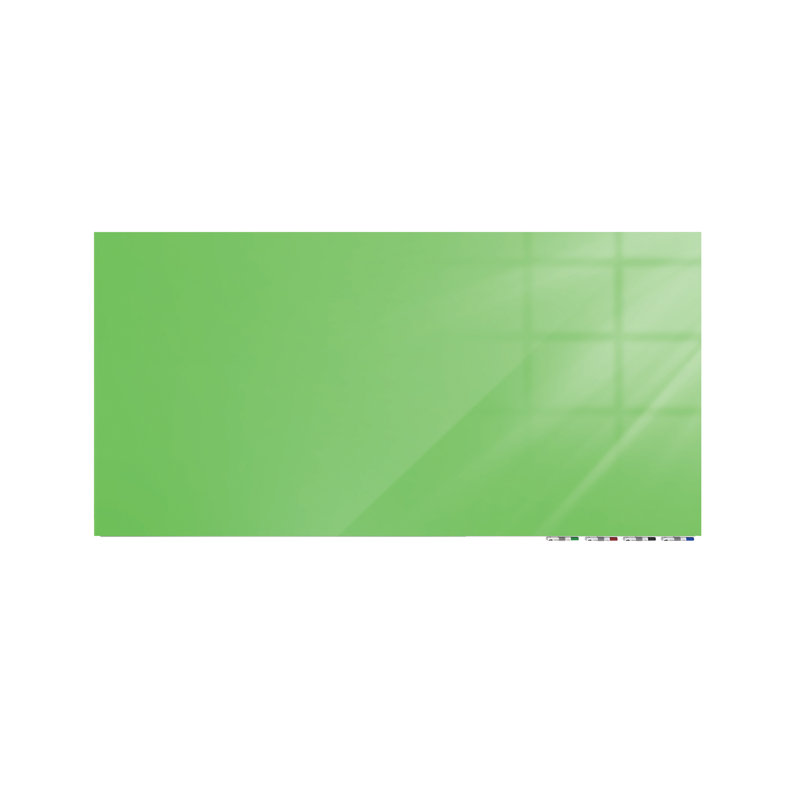 Tableau magnétique horizontal en verre Aria, H 48 po x l 96 po, Vert