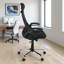 Chaise de bureau Baggett, hauteur réglable, pivotante, ergonomique, accoudoirs, bureau d'ordinateur, bureau, métal-1411904206