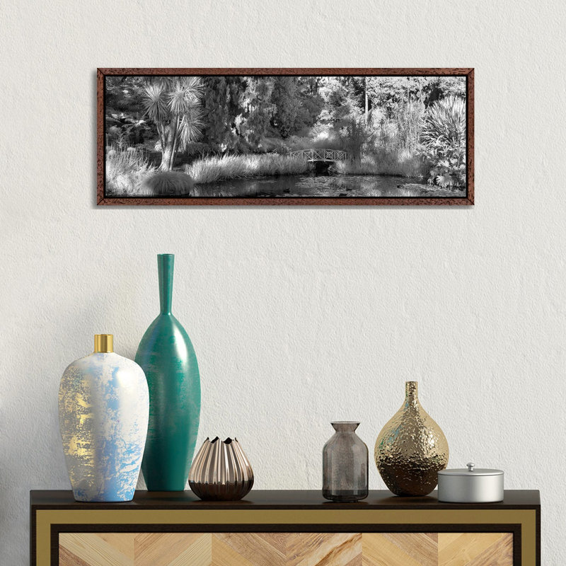Snowy Bridge by Sean Davey - Panoramic Gallery-Wrapped Canvas Giclée on Canvas, Classic Wood Framed, 30.48 cm H x 91.44 cm W