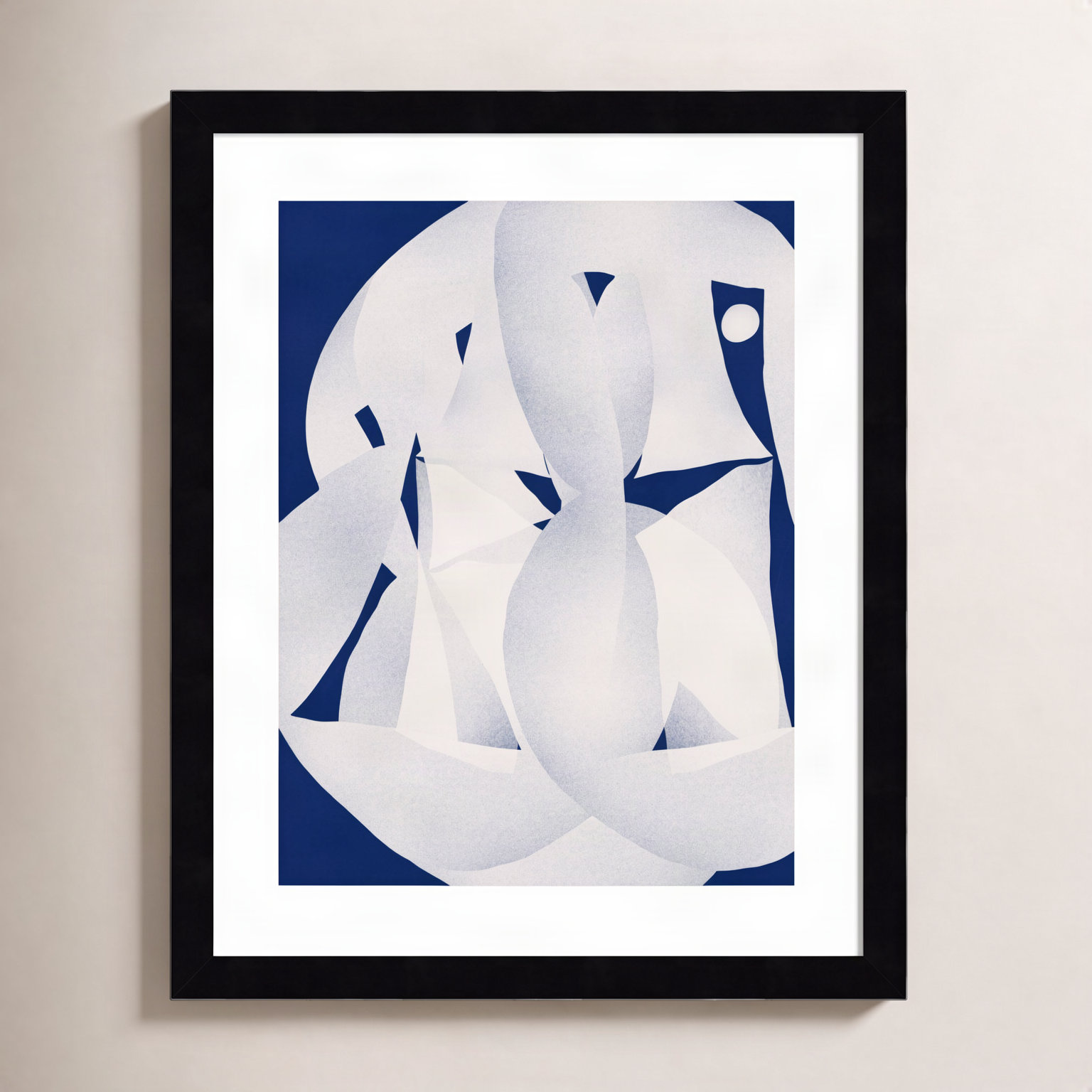 Louella "Paper Sculpture Abstract" Print, Black, 17" H x 14" W