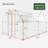 Davilla Metal Chicken Run Coop, Walk-in Poultry Cage with Cover Lockable Door-2071796578