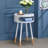 White and Natural Round 1-shelf End Table-109050474