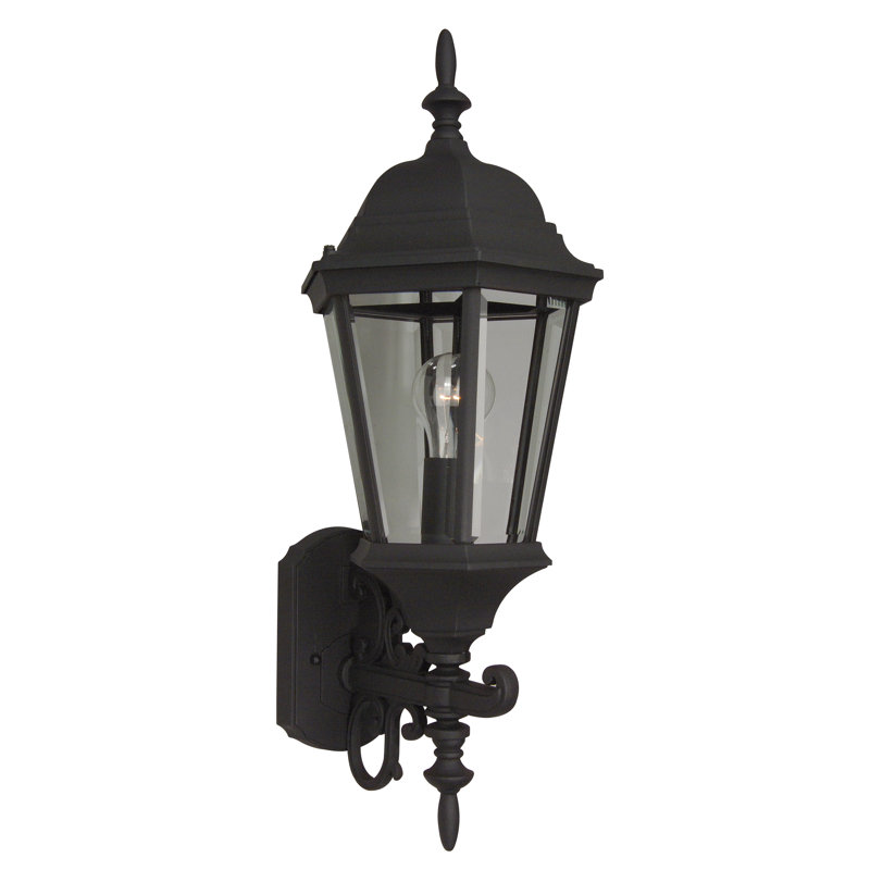 Straight Glass Wall Light, Matte Black