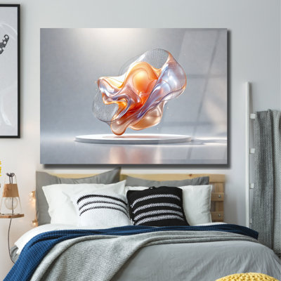 Abstract Sculptural Tempered Glass Wall Art