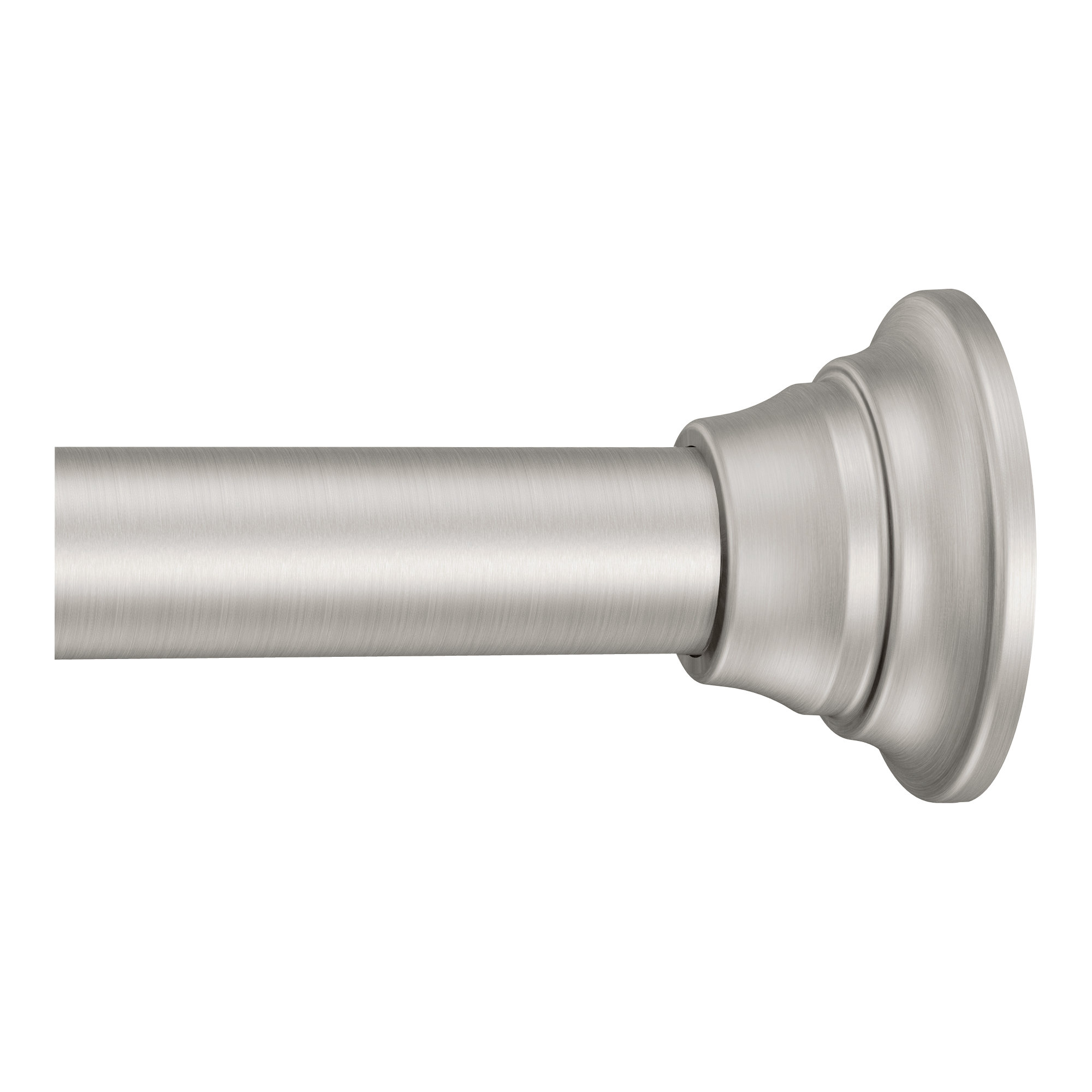 Moen 44-72-Inch Adjustable Tension Mounted Straight Shower Curtain Rod, Brushed Nickel