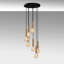 Lustre à niveaux unique 7 lumières