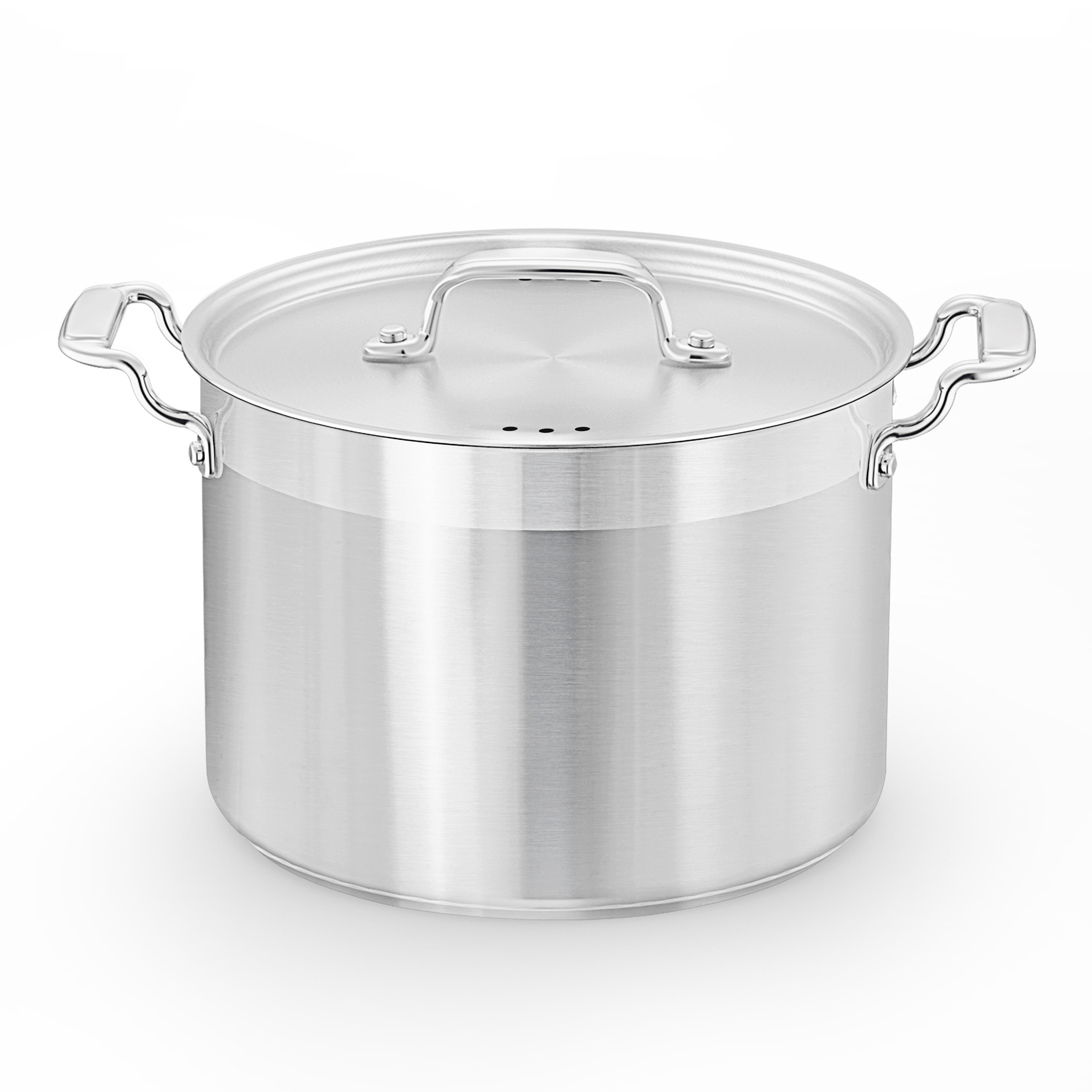 NutriChef Stainless Steel Cookware Soup Pot- 3 Quart, Heavy Duty Induction  Pot